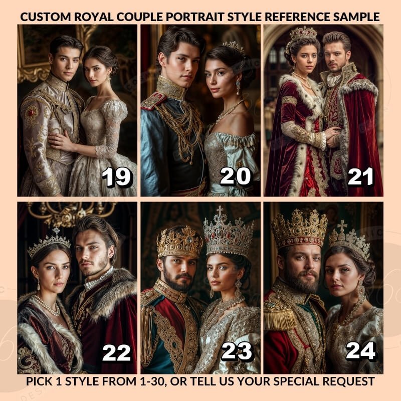 Custom Royal Couple Portrait Poster from Photo6