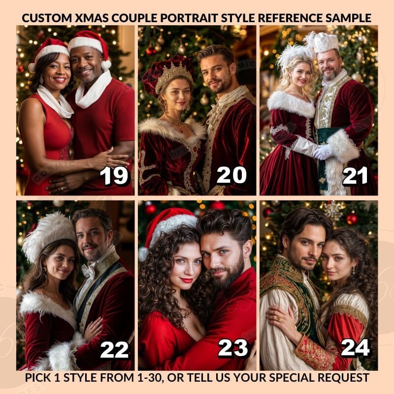 Custom Xmas Couple Portrait Poster from Photo6 Xmas gift idea for couples