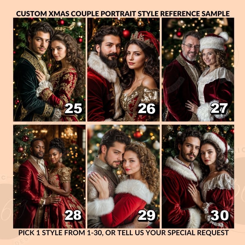 Custom Xmas Couple Portrait Poster from Photo7