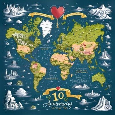 anniversary gift idea for couple - Personalized Adventure Map (1) personalized adventure map - anniversary gift idea for couples