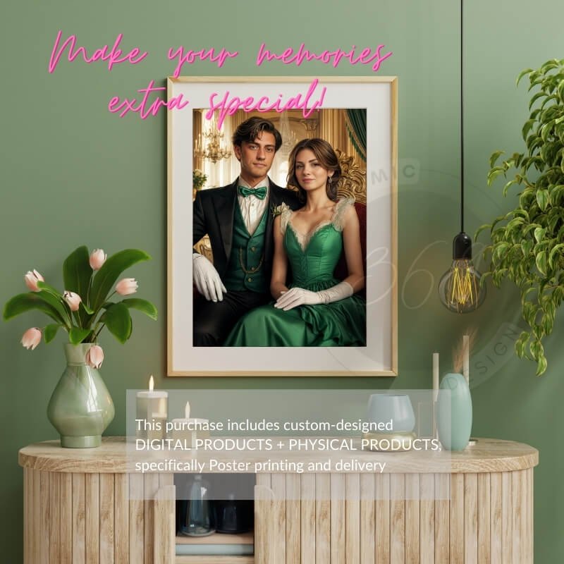 custom royal couple portrait from photo10 good idea for anniversargy / wedding gift