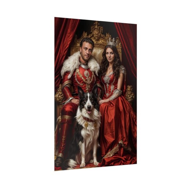 Custom Royal Couple with Pet Portrait Poster from photo | Custom Fantasy Style Couple Portrait from normal photo | Best for Anniversary Gift, Birthday Gift - Image 49