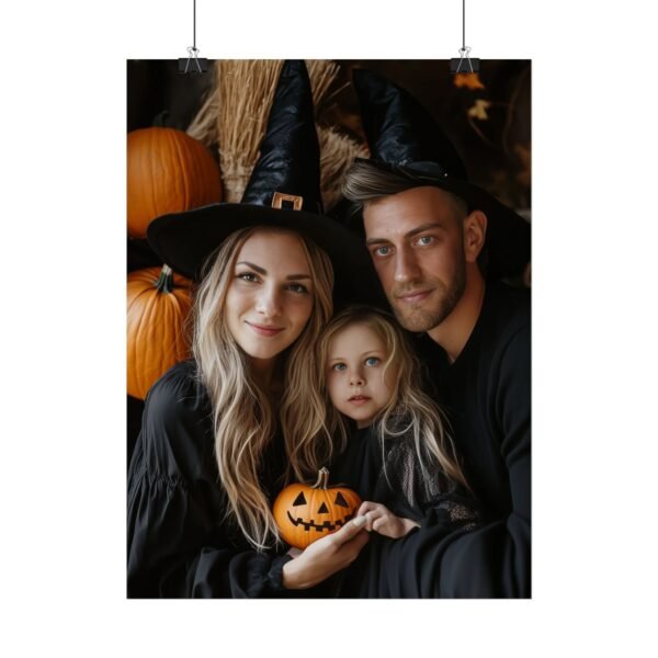 Custom Halloween Family Family (3 person) Portrait Poster from photo | Custom Spooky Style Family Portrait from normal photo | Best for Anniversary Gift, Holiday Gift - Image 58