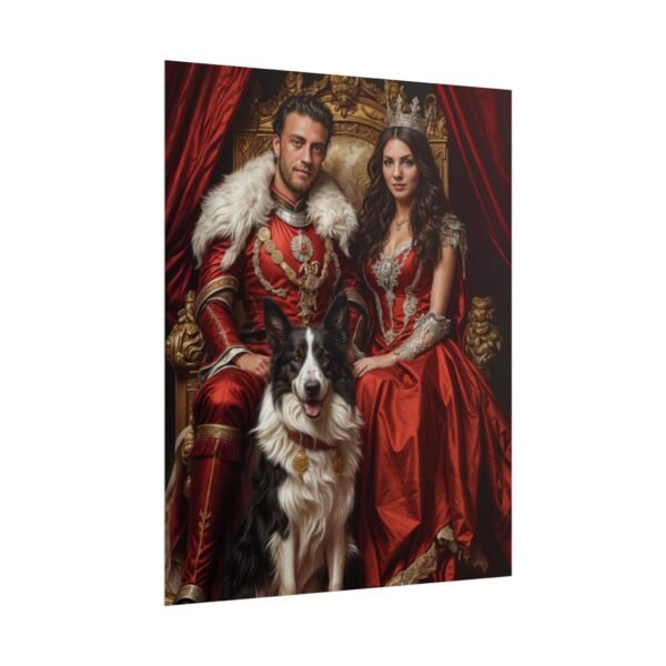 Custom Royal Couple with Pet Portrait Poster from photo | Custom Fantasy Style Couple Portrait from normal photo | Best for Anniversary Gift, Birthday Gift - Image 74