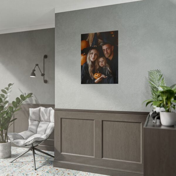 Custom Halloween Family Family (3 person) Portrait Poster from photo | Custom Spooky Style Family Portrait from normal photo | Best for Anniversary Gift, Holiday Gift - Image 45