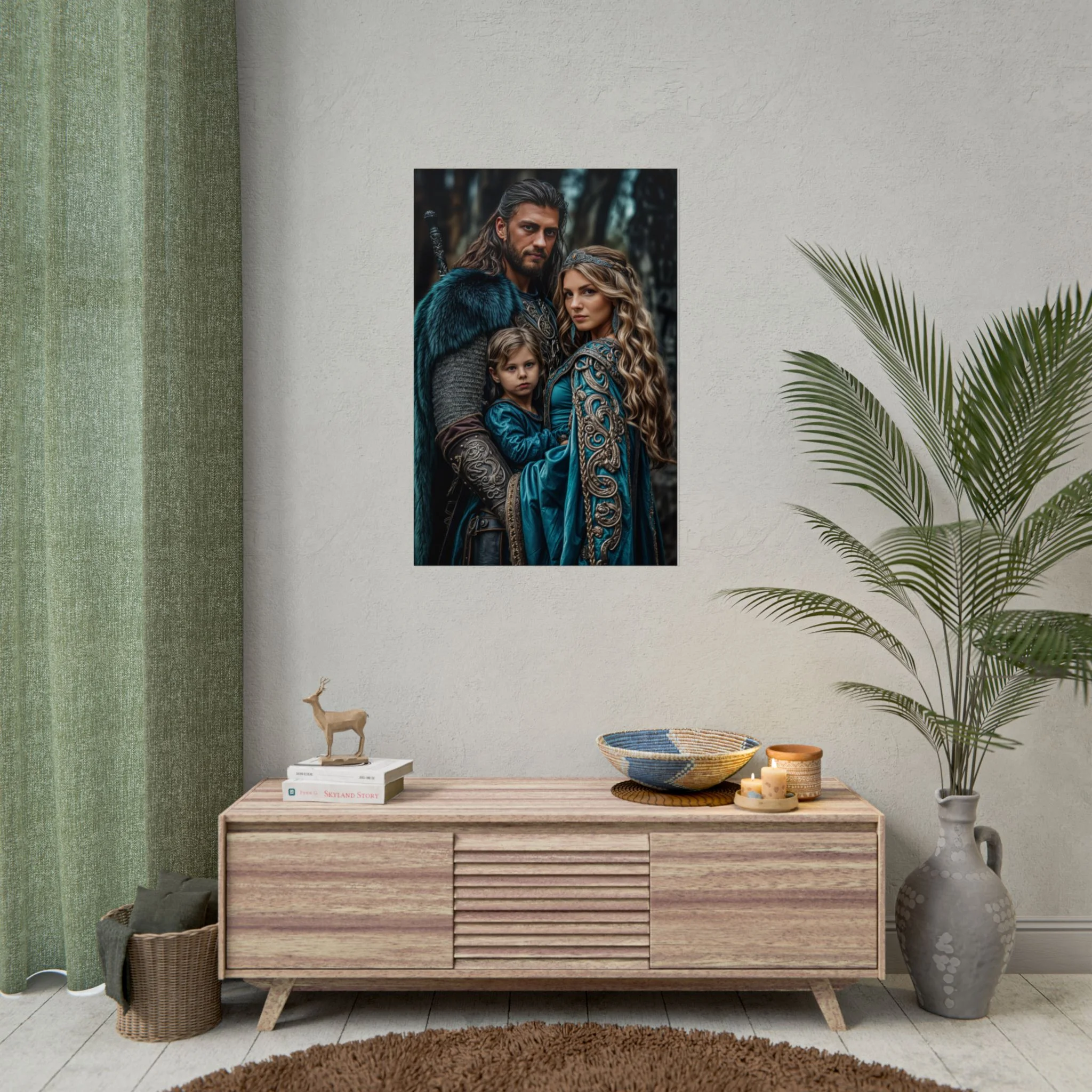 Custom Fantasy Family Family (3 person) Portrait Poster from photo | Custom DD fantasy Style Family Portrait from normal photo | Best for Anniversary Gift, Holiday Gift - Image 46