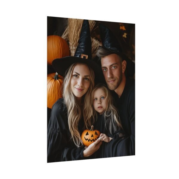 Custom Halloween Family Family (3 person) Portrait Poster from photo | Custom Spooky Style Family Portrait from normal photo | Best for Anniversary Gift, Holiday Gift - Image 54