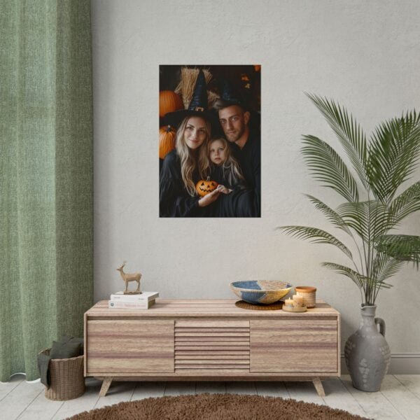 Custom Halloween Family Family (3 person) Portrait Poster from photo | Custom Spooky Style Family Portrait from normal photo | Best for Anniversary Gift, Holiday Gift - Image 86