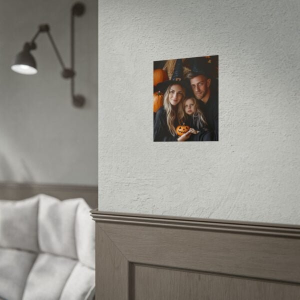 Custom Halloween Family Family (3 person) Portrait Poster from photo | Custom Spooky Style Family Portrait from normal photo | Best for Anniversary Gift, Holiday Gift - Image 15