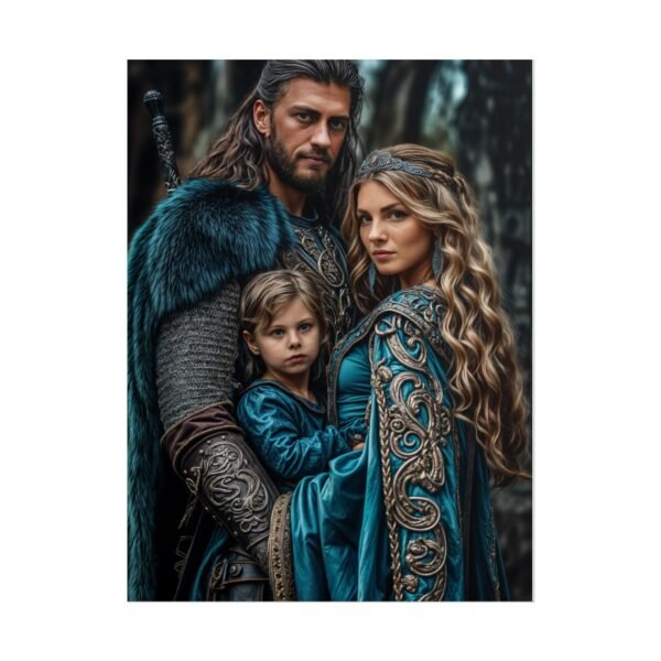 Custom Fantasy Family Family (3 person) Portrait Poster from photo | Custom DD fantasy Style Family Portrait from normal photo | Best for Anniversary Gift, Holiday Gift - Image 67