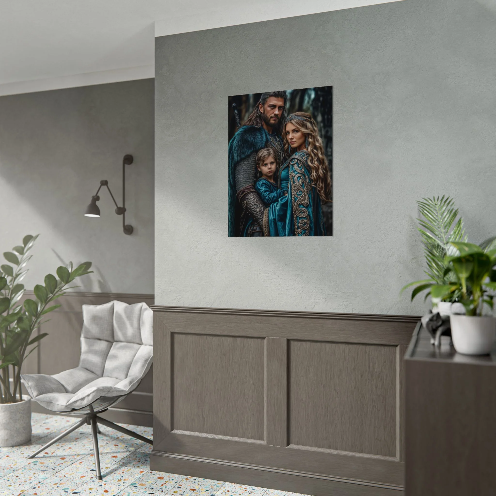 Custom Fantasy Family Family (3 person) Portrait Poster from photo | Custom DD fantasy Style Family Portrait from normal photo | Best for Anniversary Gift, Holiday Gift - Image 40