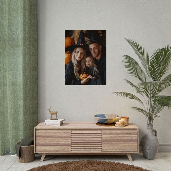 Custom Halloween Family Family (3 person) Portrait Poster from photo | Custom Spooky Style Family Portrait from normal photo | Best for Anniversary Gift, Holiday Gift - Image 36