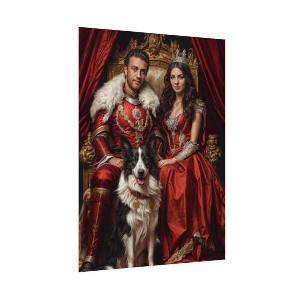 Custom Royal Couple with Pet Portrait Poster from photo | Custom Fantasy Style Couple Portrait from normal photo | Best for Anniversary Gift, Birthday Gift - Image 29