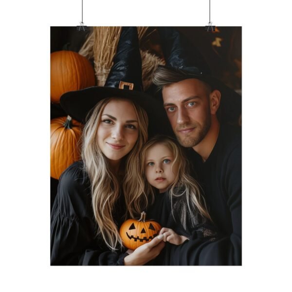 Custom Halloween Family Family (3 person) Portrait Poster from photo | Custom Spooky Style Family Portrait from normal photo | Best for Anniversary Gift, Holiday Gift - Image 73