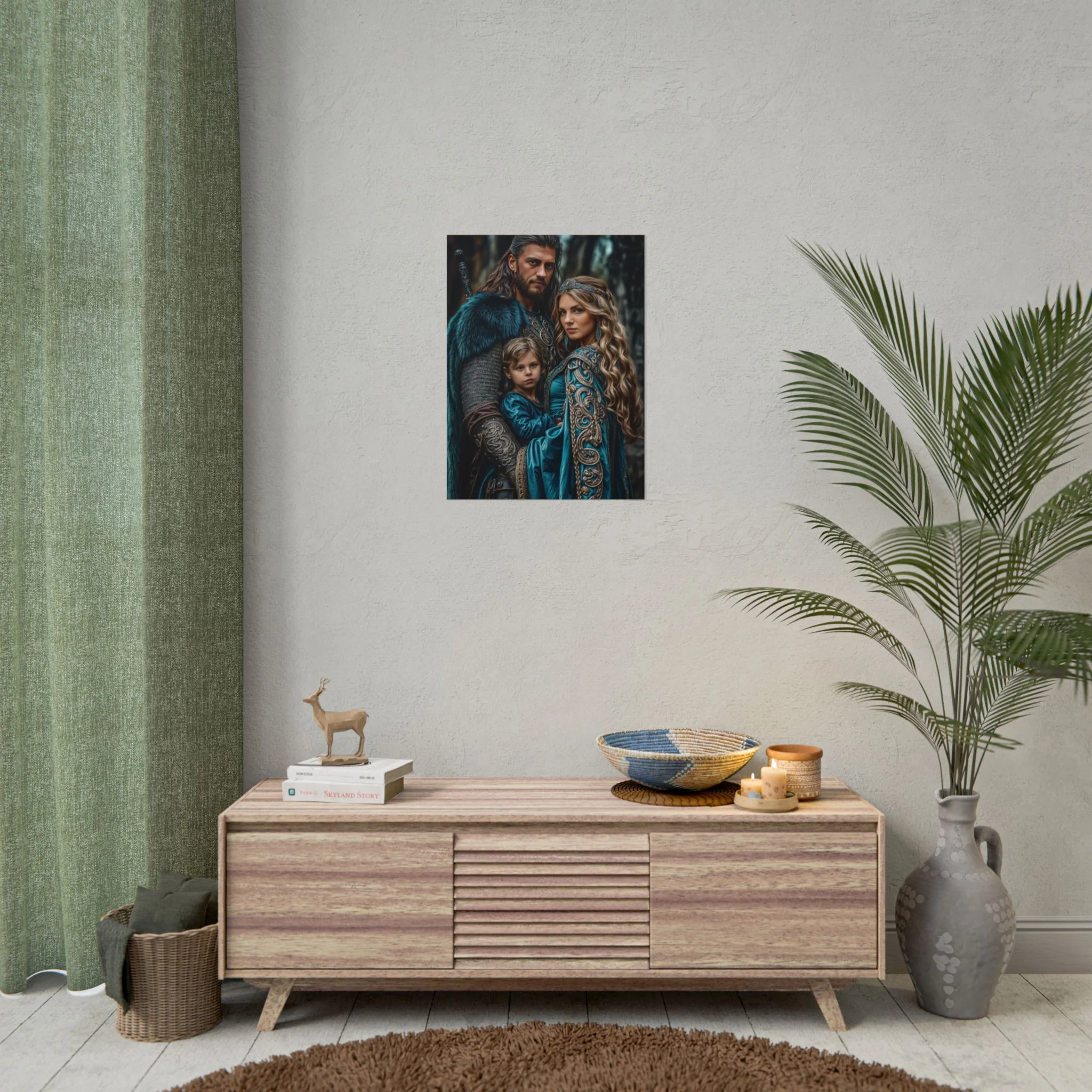 Custom Fantasy Family Family (3 person) Portrait Poster from photo | Custom DD fantasy Style Family Portrait from normal photo | Best for Anniversary Gift, Holiday Gift - Image 76