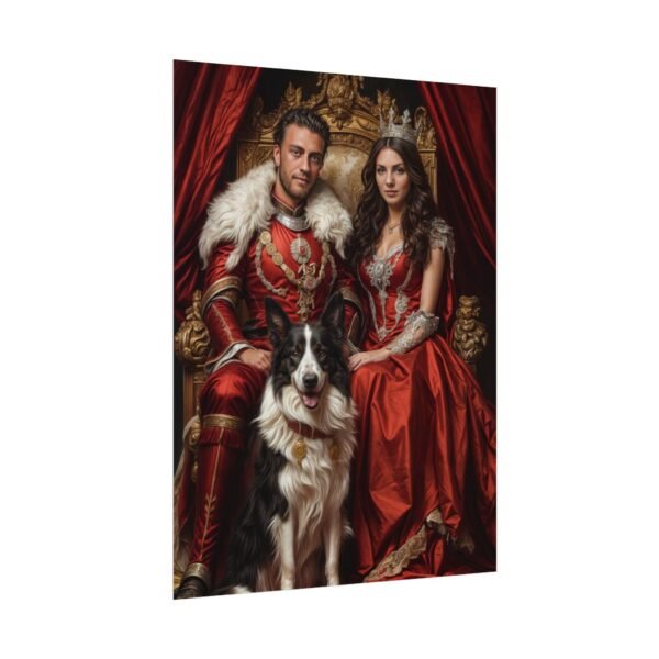 Custom Royal Couple with Pet Portrait Poster from photo | Custom Fantasy Style Couple Portrait from normal photo | Best for Anniversary Gift, Birthday Gift - Image 39