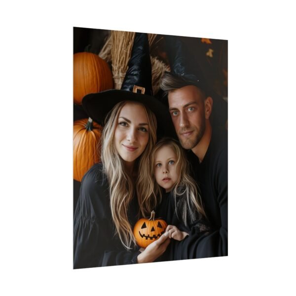 Custom Halloween Family Family (3 person) Portrait Poster from photo | Custom Spooky Style Family Portrait from normal photo | Best for Anniversary Gift, Holiday Gift - Image 24