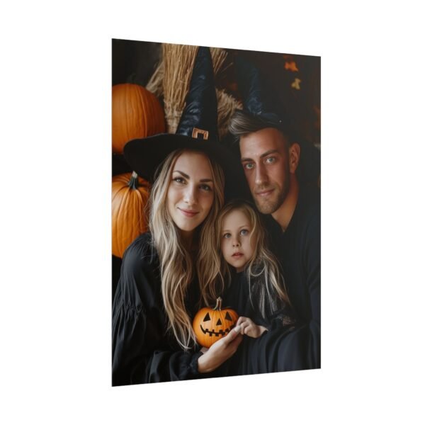 Custom Halloween Family Family (3 person) Portrait Poster from photo | Custom Spooky Style Family Portrait from normal photo | Best for Anniversary Gift, Holiday Gift - Image 79