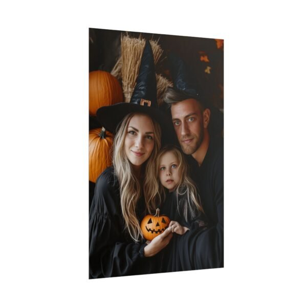Custom Halloween Family Family (3 person) Portrait Poster from photo | Custom Spooky Style Family Portrait from normal photo | Best for Anniversary Gift, Holiday Gift - Image 89