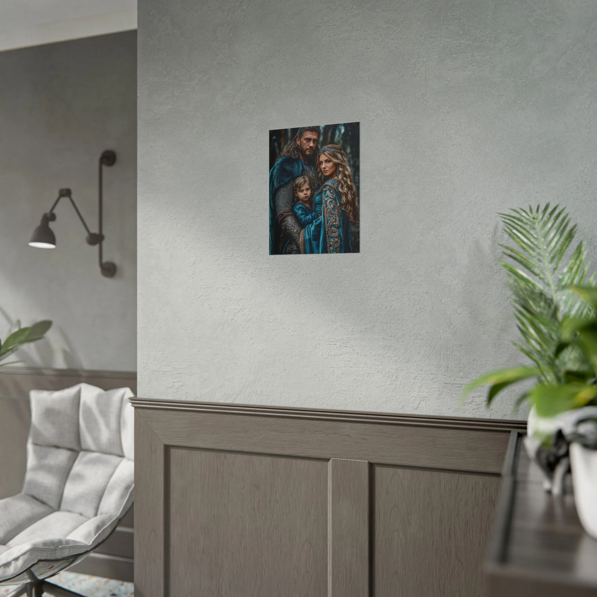 Custom Fantasy Family Family (3 person) Portrait Poster from photo | Custom DD fantasy Style Family Portrait from normal photo | Best for Anniversary Gift, Holiday Gift - Image 60