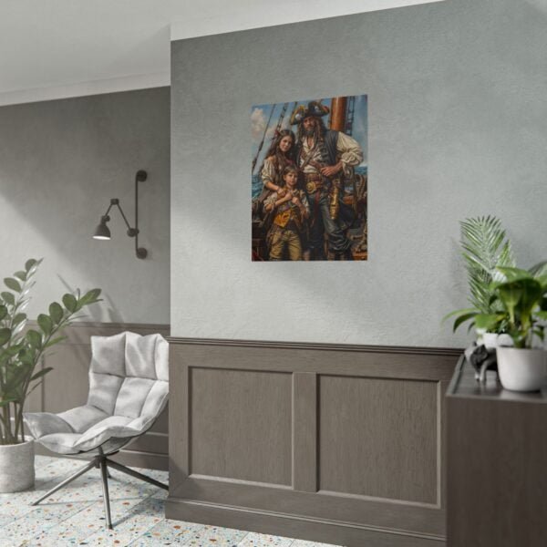 Custom Pirate Family (3 person) Portrait Poster from photo | custom digital portrait painting from photo | Best for Anniversary Gift, Holiday Gift - Image 45