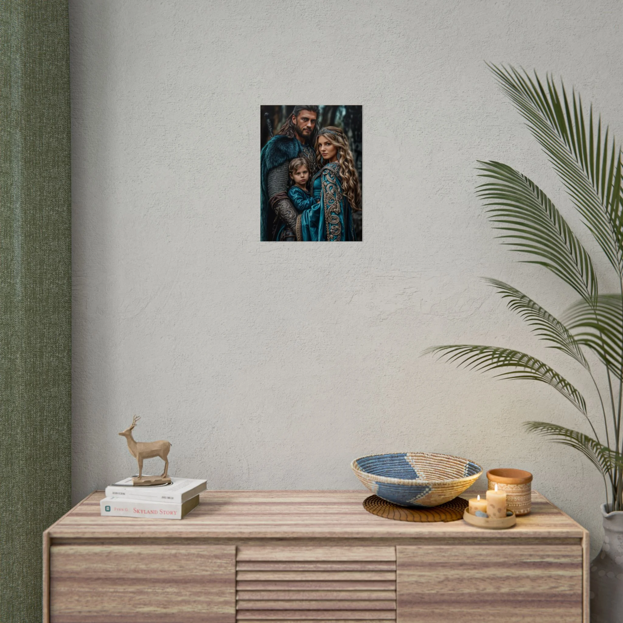 Custom Fantasy Family Family (3 person) Portrait Poster from photo | Custom DD fantasy Style Family Portrait from normal photo | Best for Anniversary Gift, Holiday Gift - Image 56