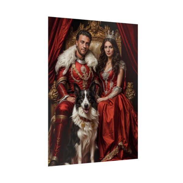 Custom Royal Couple with Pet Portrait Poster from photo | Custom Fantasy Style Couple Portrait from normal photo | Best for Anniversary Gift, Birthday Gift - Image 59