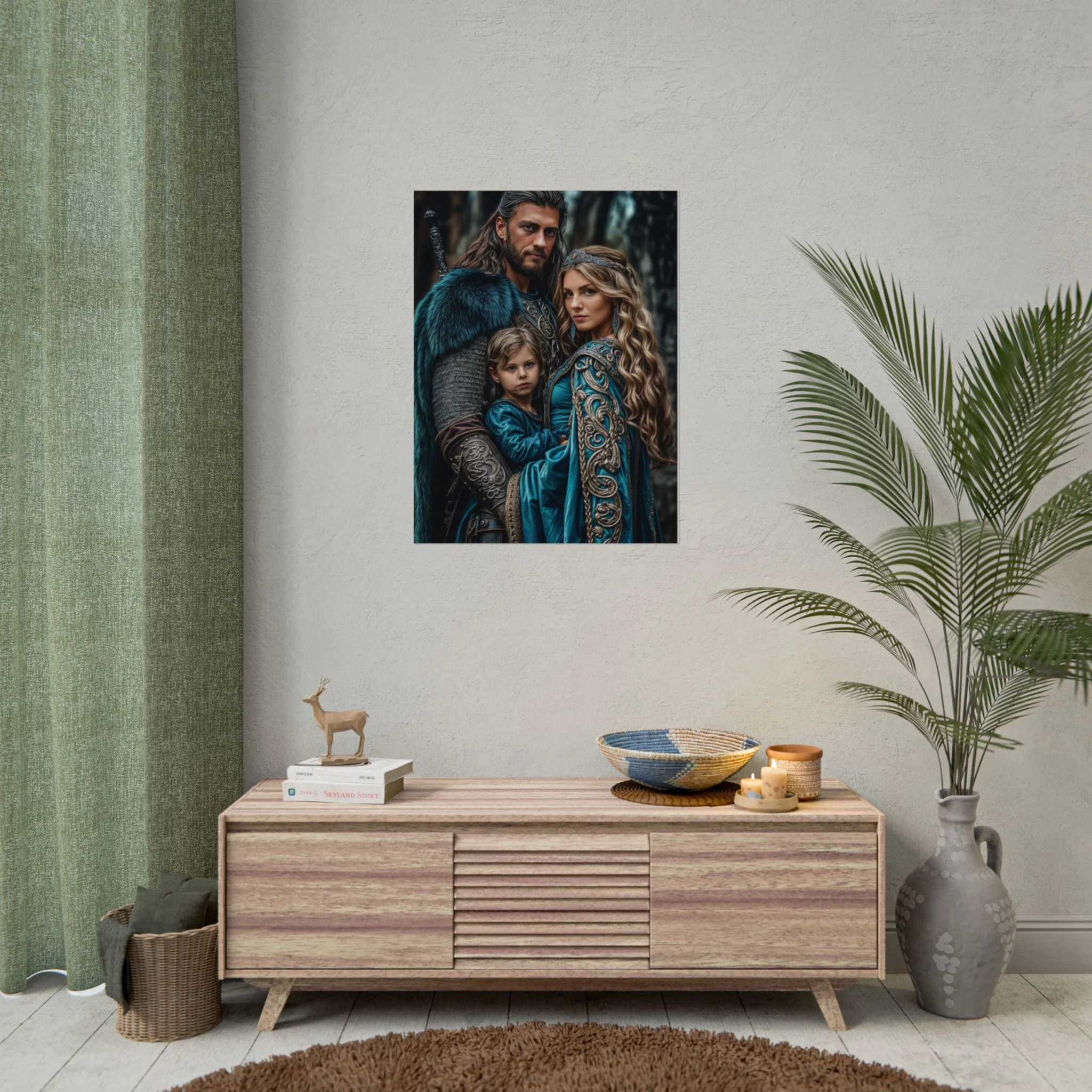 Custom Fantasy Family Family (3 person) Portrait Poster from photo | Custom DD fantasy Style Family Portrait from normal photo | Best for Anniversary Gift, Holiday Gift - Image 36