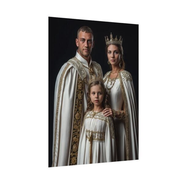 Custom Royal Family (3 person) Portrait Poster from photo | Custom Fantasy Style Family Portrait from normal photo | Best for Anniversary Gift, Birthday Gift - Image 29