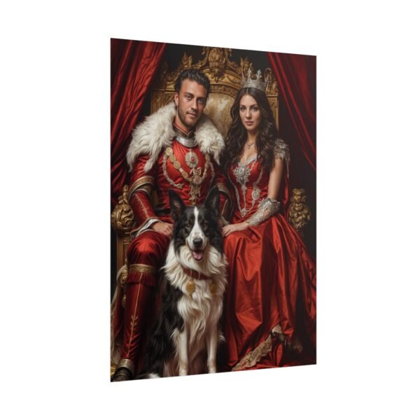 Custom Royal Couple with Pet Portrait Poster from photo | Custom Fantasy Style Couple Portrait from normal photo | Best for Anniversary Gift, Birthday Gift - Image 84