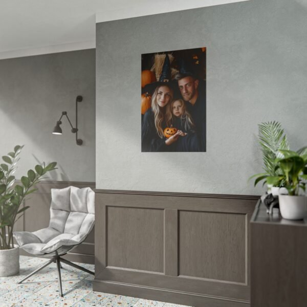 Custom Halloween Family Family (3 person) Portrait Poster from photo | Custom Spooky Style Family Portrait from normal photo | Best for Anniversary Gift, Holiday Gift - Image 90