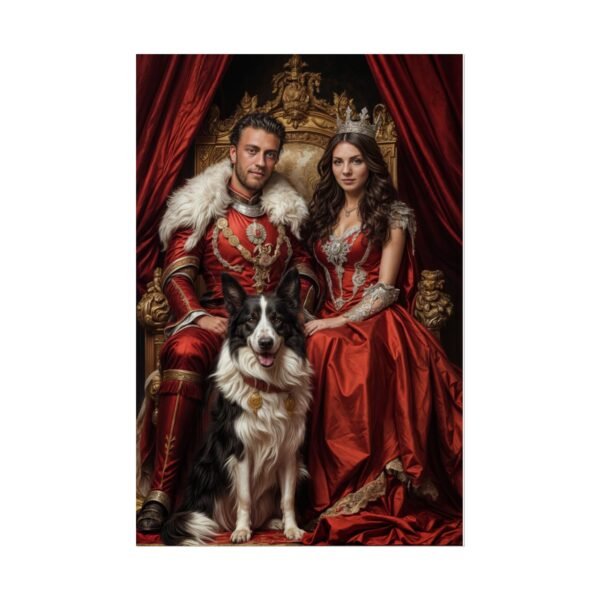 Custom Royal Couple with Pet Portrait Poster from photo | Custom Fantasy Style Couple Portrait from normal photo | Best for Anniversary Gift, Birthday Gift - Image 47