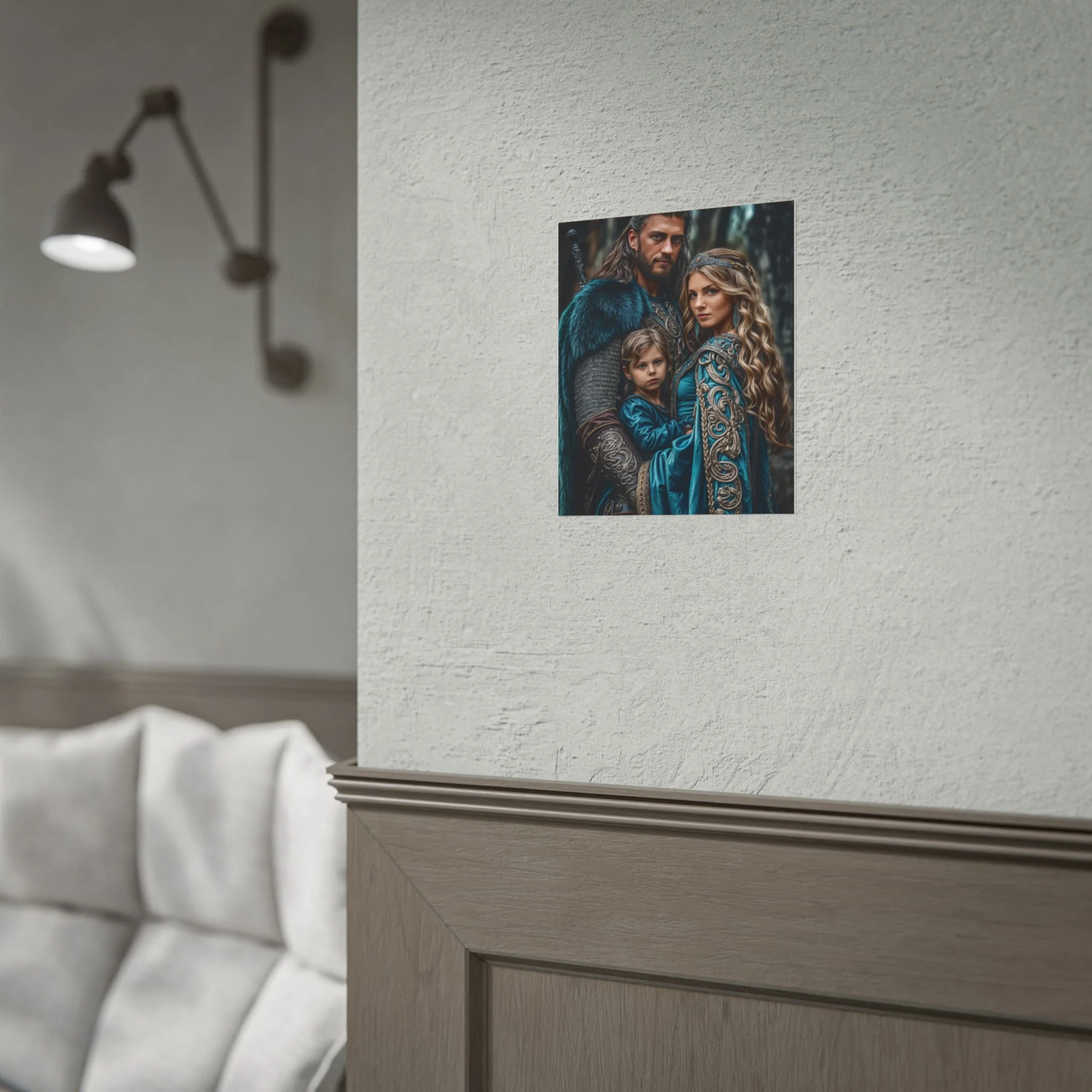 Custom Fantasy Family Family (3 person) Portrait Poster from photo | Custom DD fantasy Style Family Portrait from normal photo | Best for Anniversary Gift, Holiday Gift - Image 10