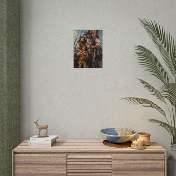 Custom Pirate Family (3 person) Portrait Poster from photo | custom digital portrait painting from photo | Best for Anniversary Gift, Holiday Gift - Image 66