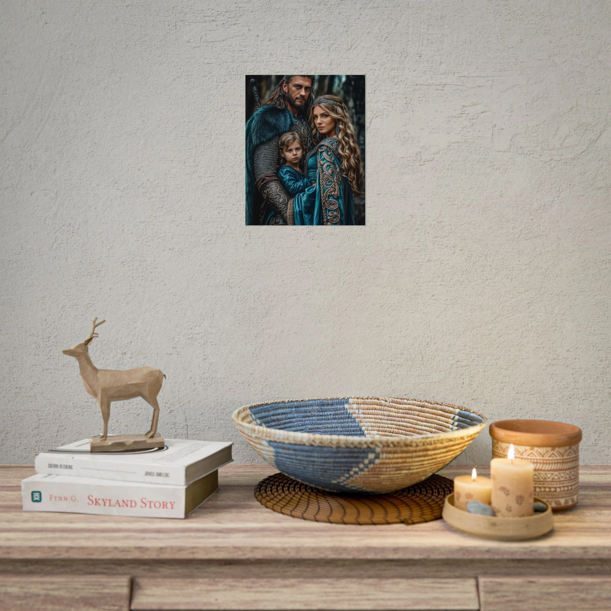 Custom Fantasy Family Family (3 person) Portrait Poster from photo | Custom DD fantasy Style Family Portrait from normal photo | Best for Anniversary Gift, Holiday Gift - Image 6