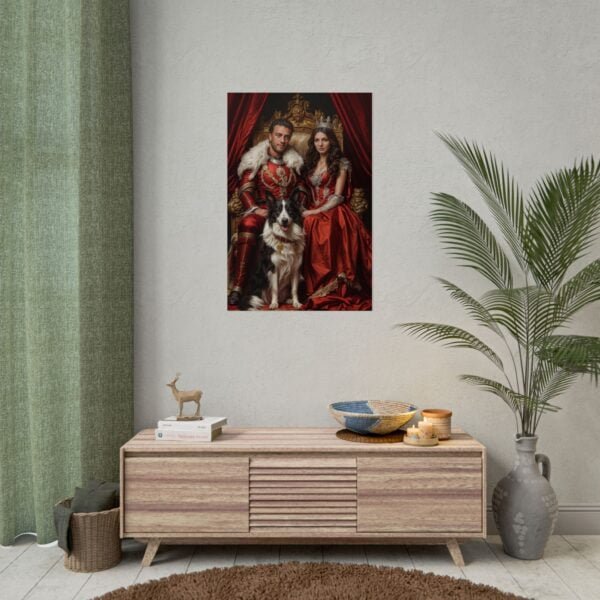 Custom Royal Couple with Pet Portrait Poster from photo | Custom Fantasy Style Couple Portrait from normal photo | Best for Anniversary Gift, Birthday Gift - Image 46