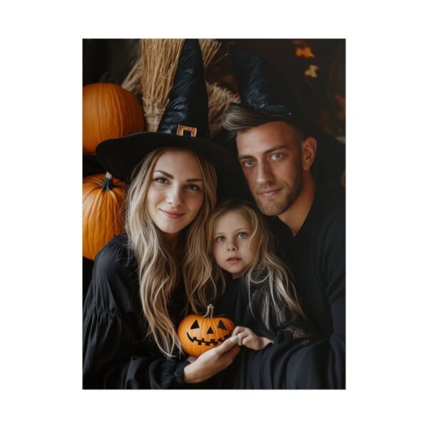 Custom Halloween Family Family (3 person) Portrait Poster from photo | Custom Spooky Style Family Portrait from normal photo | Best for Anniversary Gift, Holiday Gift - Image 67