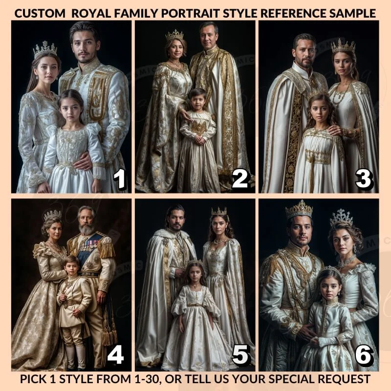 custom royal family portrait poster from photo13 best celebration gift idea - turn your photo into custom family portrait poster