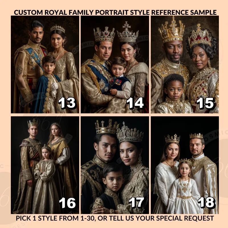 custom royal family portrait poster from photo15