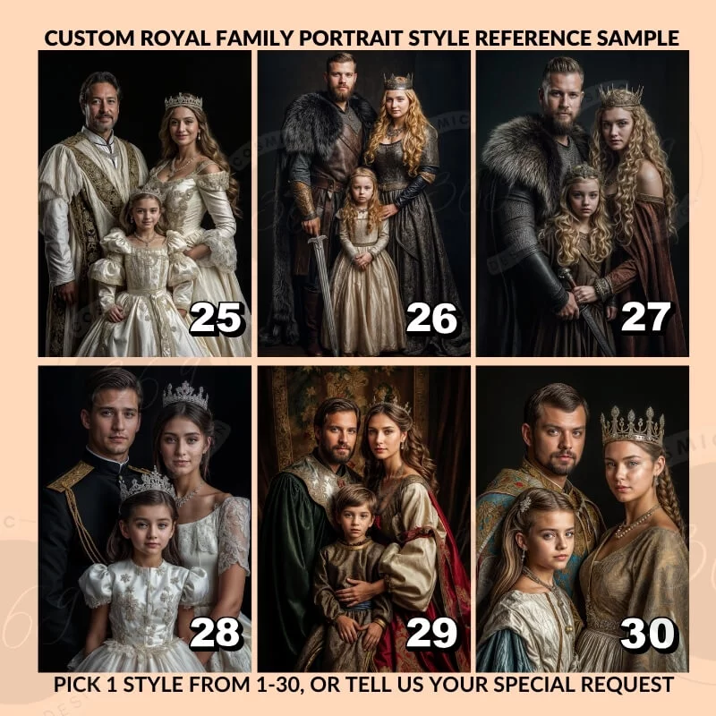 custom royal family portrait poster from photo17
