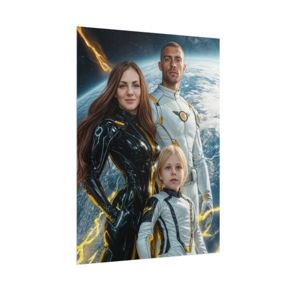 Superhero Fantasy Family Portrait Poster from photo 3 person | custom digital portrait painting from photo | Best for Birthday Gift, Holiday Gift - Image 67