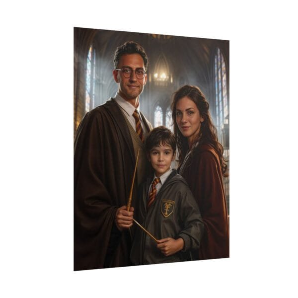 Custom Wizard Family (3 person) Portrait Poster from photo | custom digital portrait painting from photo | Best for Birthday Gift, Holiday Gift - Image 74