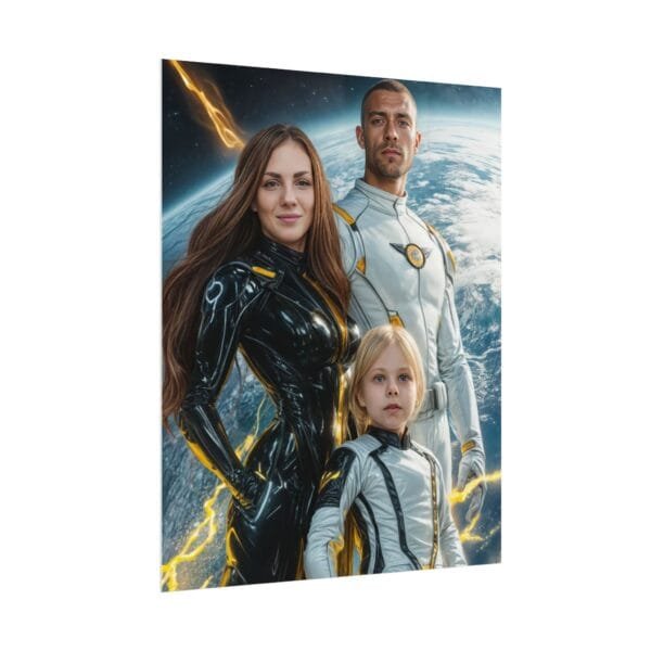 Superhero Fantasy Family Portrait Poster from photo 3 person | custom digital portrait painting from photo | Best for Birthday Gift, Holiday Gift - Image 11