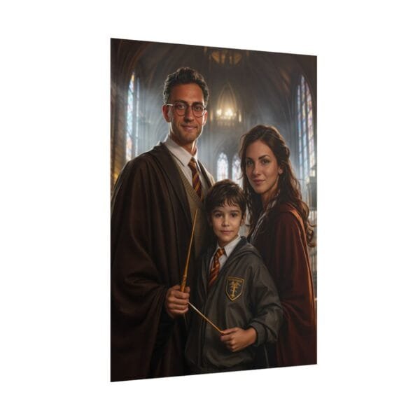 Custom Wizard Family (3 person) Portrait Poster from photo | custom digital portrait painting from photo | Best for Birthday Gift, Holiday Gift - Image 69