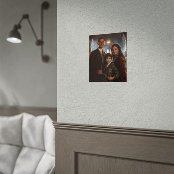Custom Wizard Family (3 person) Portrait Poster from photo | custom digital portrait painting from photo | Best for Birthday Gift, Holiday Gift - Image 15