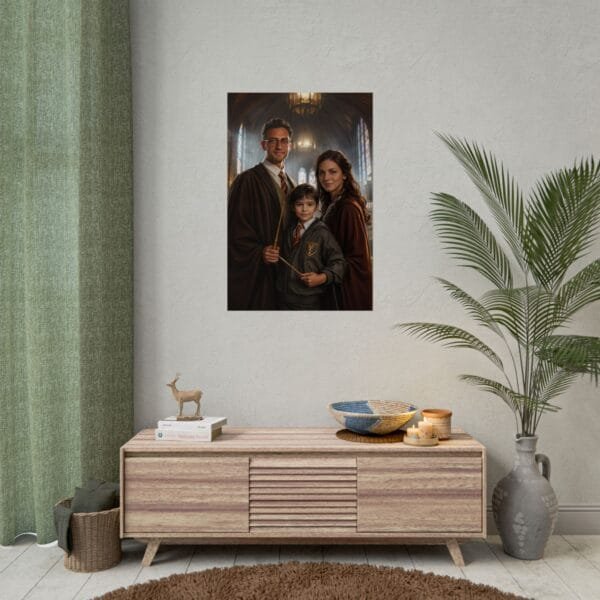 Custom Wizard Family (3 person) Portrait Poster from photo | custom digital portrait painting from photo | Best for Birthday Gift, Holiday Gift - Image 46