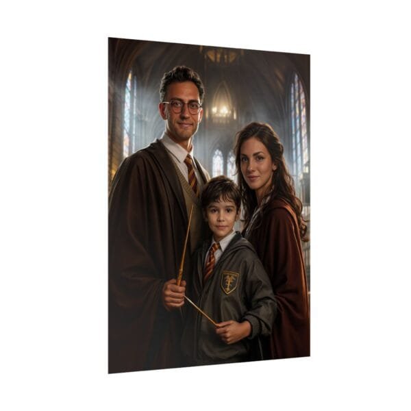 Custom Wizard Family (3 person) Portrait Poster from photo | custom digital portrait painting from photo | Best for Birthday Gift, Holiday Gift - Image 44