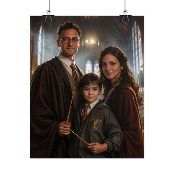 Custom Wizard Family (3 person) Portrait Poster from photo | custom digital portrait painting from photo | Best for Birthday Gift, Holiday Gift - Image 63