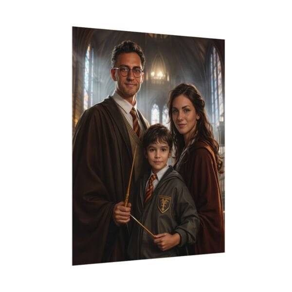 Custom Wizard Family (3 person) Portrait Poster from photo | custom digital portrait painting from photo | Best for Birthday Gift, Holiday Gift - Image 19