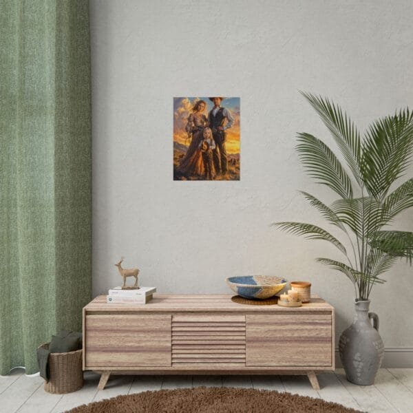 Cowboy Fantasy Family Portrait Poster from photo 3 person | custom digital portrait painting from photo | Best for Birthday Gift, Holiday Gift - Image 71